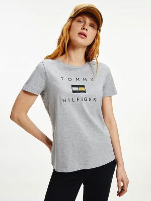 T-krekls Tommy Hilfiger pelēks