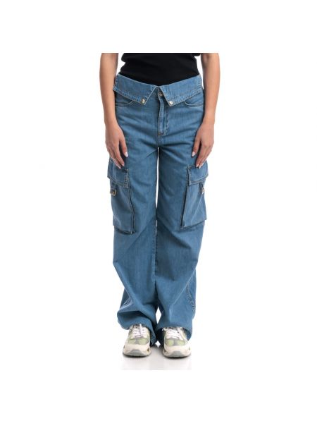 High waist bootcut jeans mit taschen Liu Jo blau