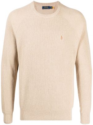 Bombažni volneni pulover s karirastim vzorcem Polo Ralph Lauren