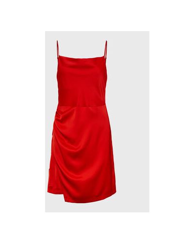 Slim fit koktejlové šaty Y.a.s červené