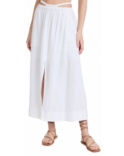 Midi sukně Jonathan Simkhai Standard, bílá