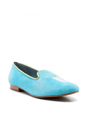 Semišové loafers s výšivkou Blue Bird Shoes