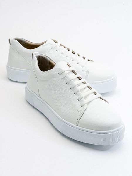 Pantofi din piele Luvishoes alb