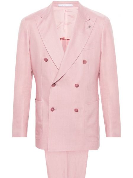 Laneni odijelo Tagliatore ružičasta