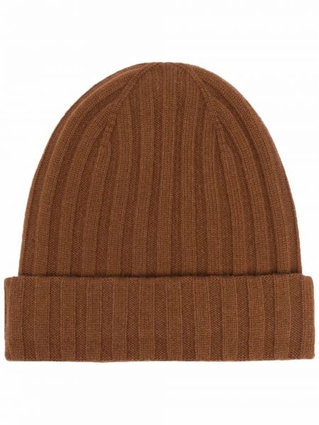 Кашемировая шапка бини Eleventy, коричневая