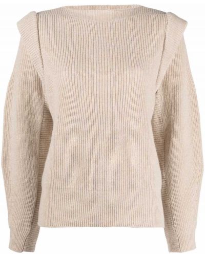 Плетен пуловер Dondup бежово