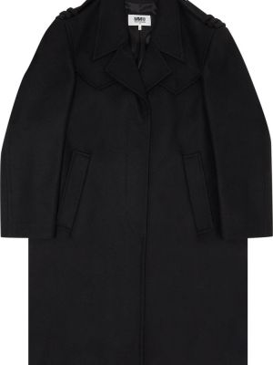 Черное пальто Mm6 Maison Margiela