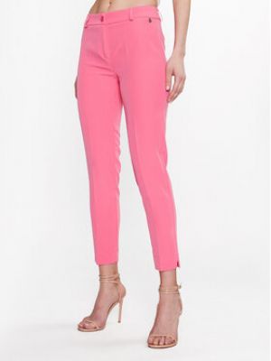 Slim fit kalhoty Maryley růžové