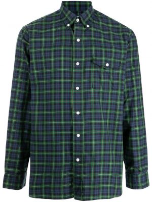 Kostkovaná plisovaná bavlněná košile Polo Ralph Lauren