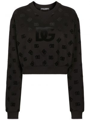 Bluza bawełniana z nadrukiem Dolce And Gabbana czarna