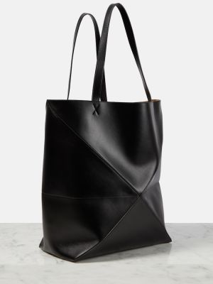 Kožená nákupná taška Loewe čierna