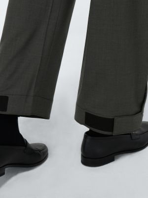 Klasické kalhoty relaxed fit Prada šedé