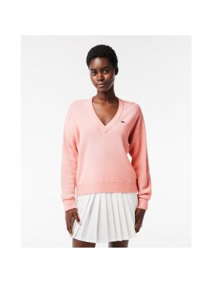 Jersey de lana de tela jersey Lacoste rosa