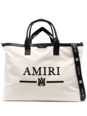 Τσάντα shopper με κέντημα Amiri μαύρο