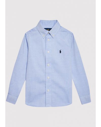 Slim fit gyapjú ing Polo Ralph Lauren - kék