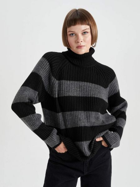 Oversize džemperis ar augstu apkakli Defacto