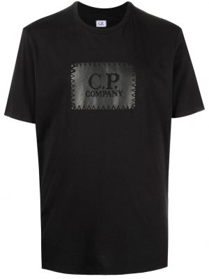 T-shirt z nadrukiem z printem C.p. Company, сzarny