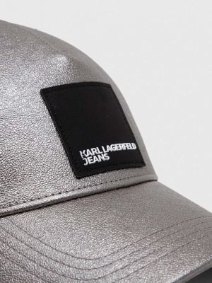 Kapa s šiltom Karl Lagerfeld Jeans srebrna