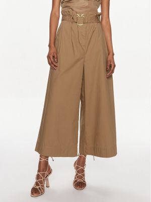 Culottes relaxed fit Pinko hnědé