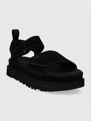 Sandały zamszowe na platformie Ugg czarne