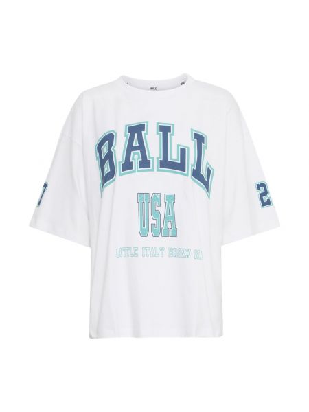 Oversize t-shirt Ball weiß