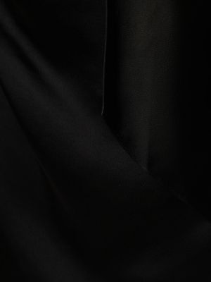 Drapované saténové mini šaty Jonathan Simkhai černé