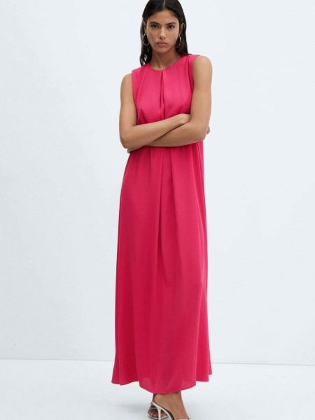 Длинное платье LINDA Mango розовый