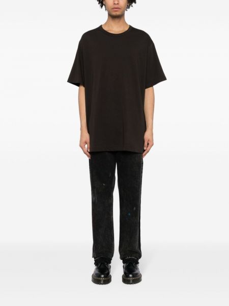 Jersey t-shirt aus baumwoll Yohji Yamamoto braun