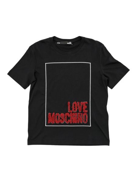 Koszulka bawełniana Love Moschino czarna