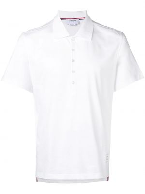 Medvilninis polo marškinėliai Thom Browne balta