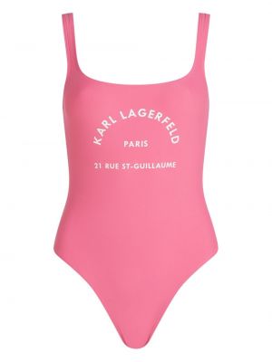 Plavky s potlačou Karl Lagerfeld