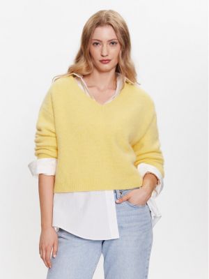 Voľný priliehavý sveter American Vintage žltá
