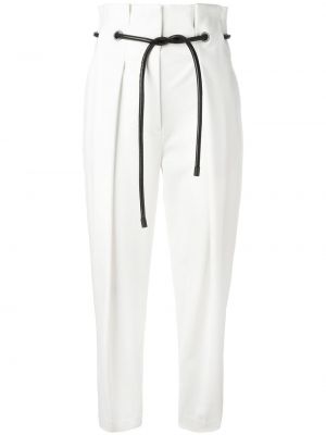 Pantaloni plisate 3.1 Phillip Lim alb