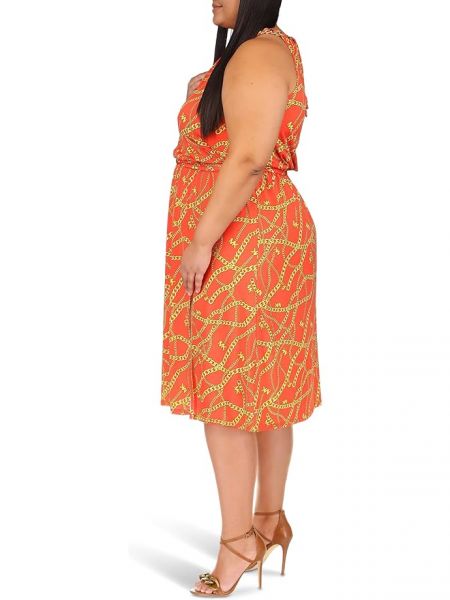 Платье миди Michael Kors оранжевый