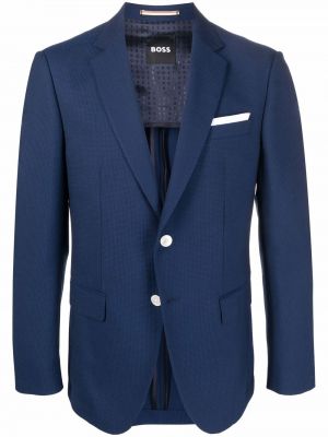 Ull lang blazer Boss blå