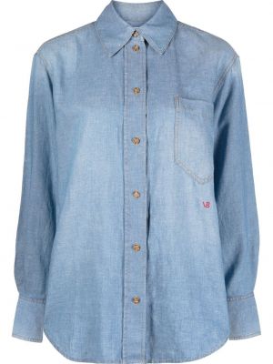 Džínová košile Victoria Beckham, modrá