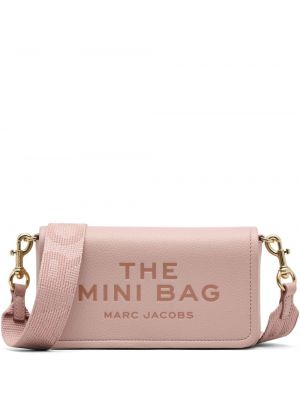 Kožená taška Marc Jacobs ružová