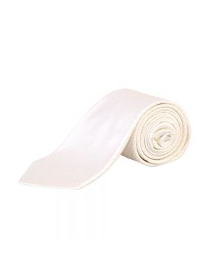 Corbata de seda a rayas Kiton blanco