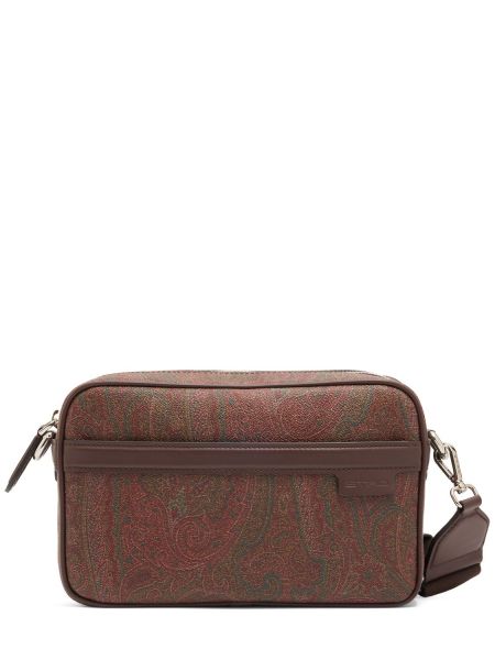 Paisley bomull skuldervesker Etro brun