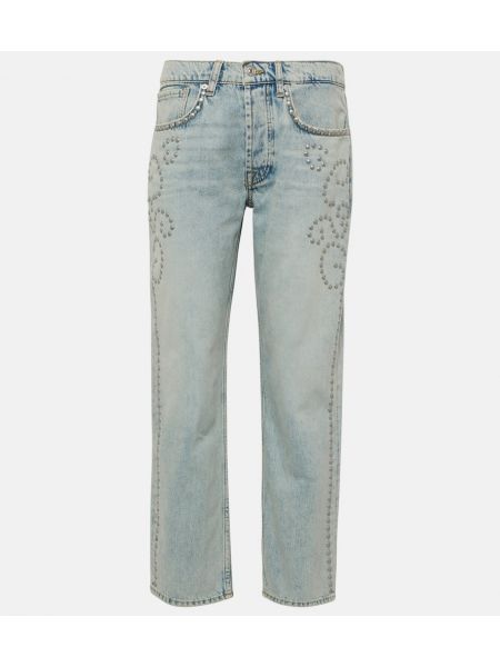 Straight jeans mit spikes 7 For All Mankind