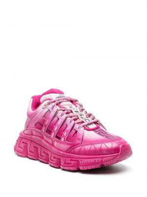 Sneakersy skórzane Versace różowe