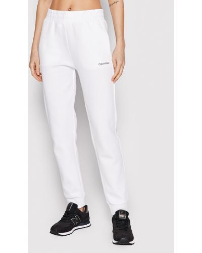 Pantaloni sport Calvin Klein alb