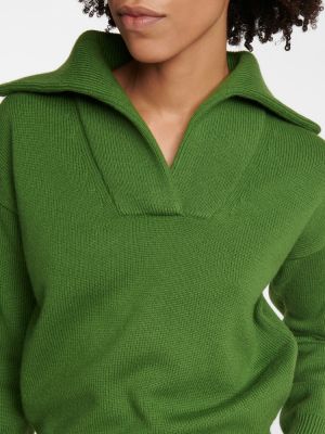 Вълнена поло тениска Bottega Veneta зелено