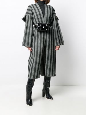Kabát Issey Miyake Pre-owned šedý