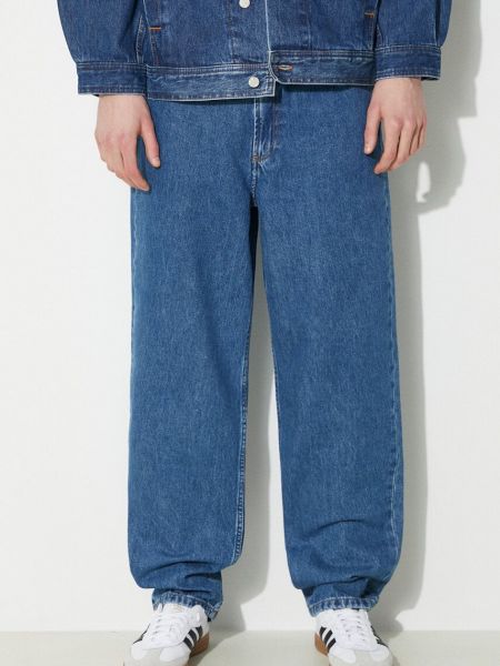 Proste jeansy z wysoką talią A.p.c. niebieskie