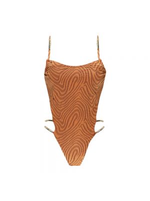 Stroj kąpielowy jednoczęściowy Miss Bikini pomarańczowy