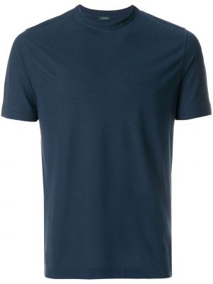 Тениска Zanone синьо