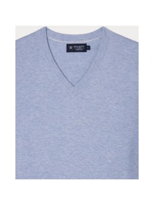 Jersey de seda de algodón de tela jersey Hackett azul