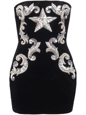 Robe de soirée en coton Balmain noir