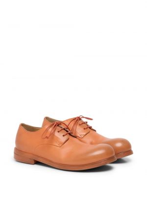 Iš natūralios odos derby batai Marsell oranžinė